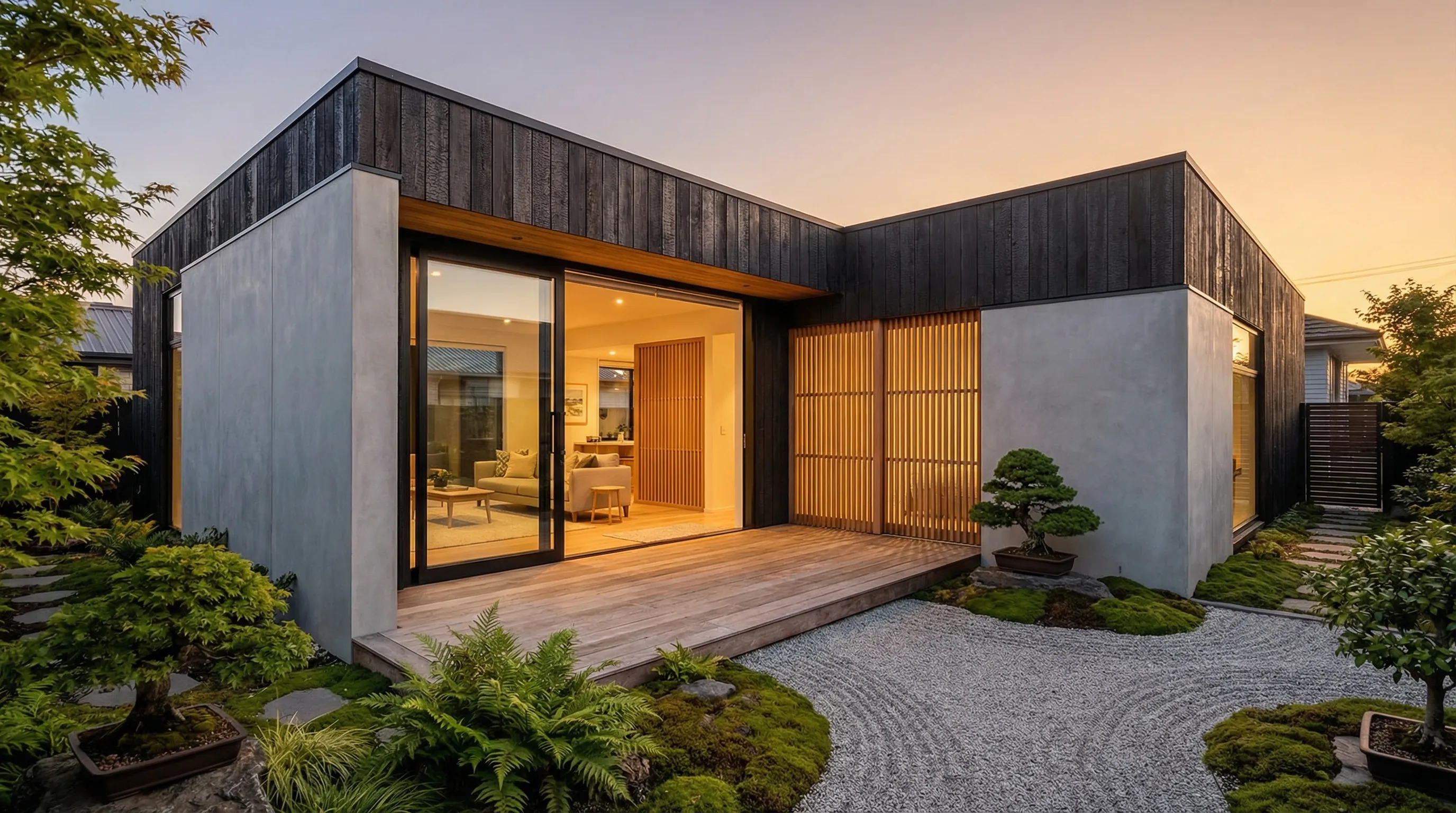 モダンな木造住宅の外観