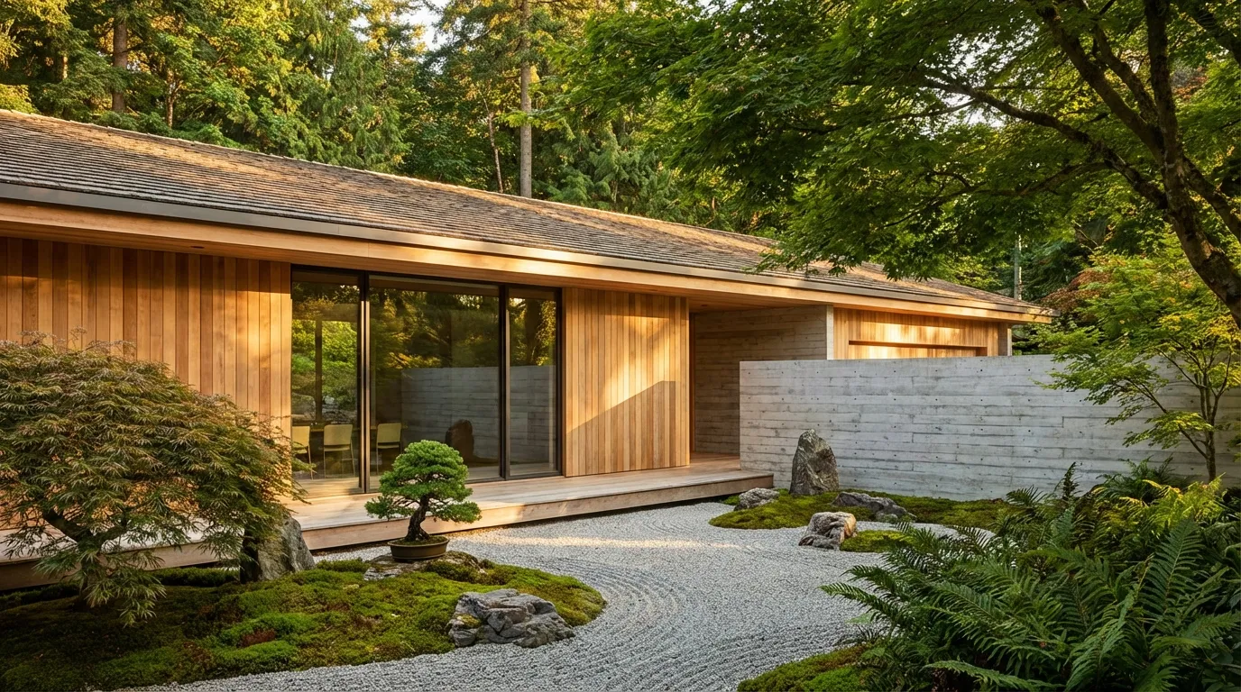 モダンな平屋の外観