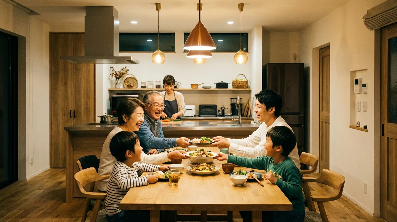 二世帯住宅の外観