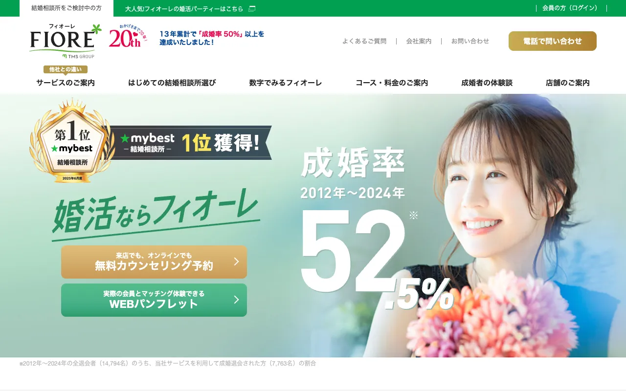 フィオーレの公式サイト