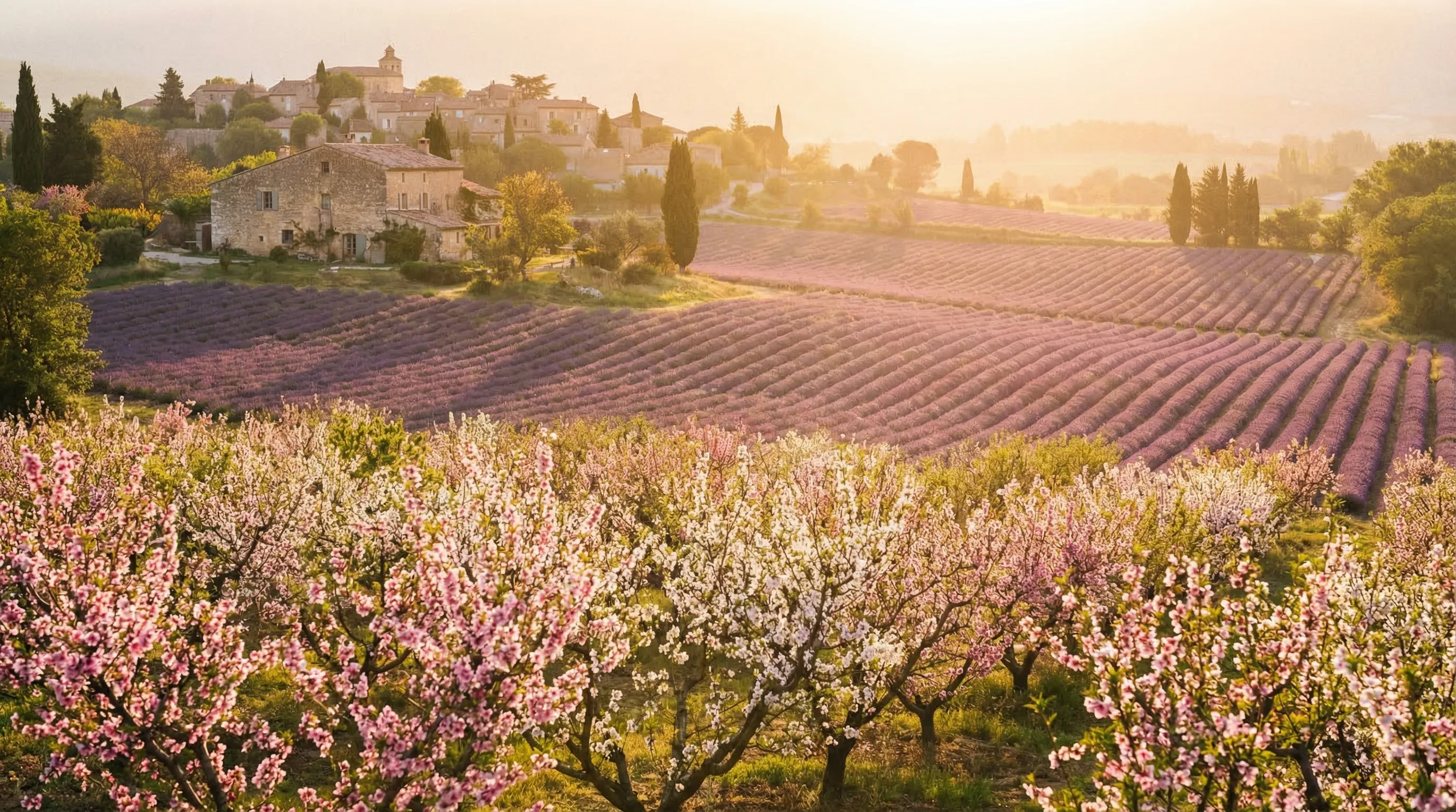 プロヴァンスの桃畑